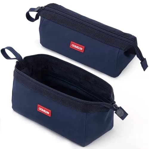 CICIMELON Large Capacity Pencil Case Navy | Organizes 30-50 Pens & Gadgets, Durable Canvas thumbnail 1