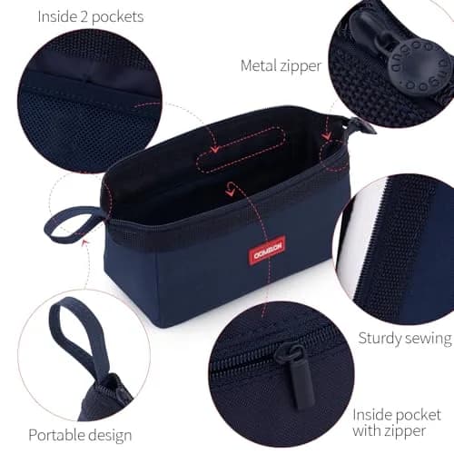 CICIMELON Large Capacity Pencil Case Navy | Organizes 30-50 Pens & Gadgets, Durable Canvas thumbnail 6