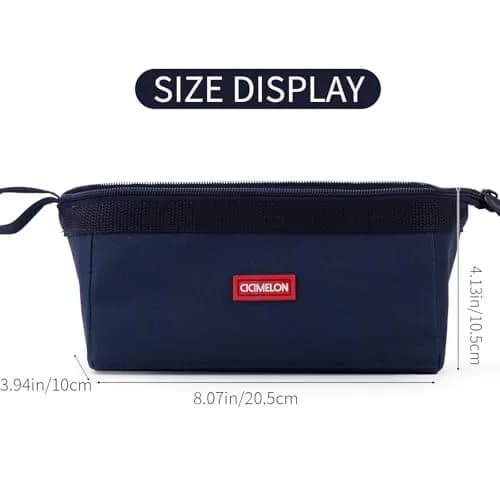 CICIMELON Large Capacity Pencil Case Navy | Organizes 30-50 Pens & Gadgets, Durable Canvas thumbnail 3