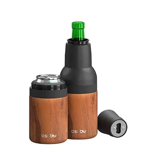 Asobu Frosty Beer Holder 2 Go Vacuum Insulated Stainless Steel Beer Can and Bottle Cooler with Built-in Opener, 16oz (473ml) | Keeps Drinks Cold Up to 12 Hours thumbnail 2