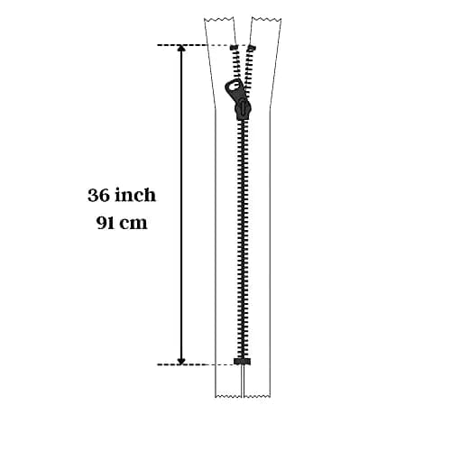Lakesstory Invisible White Zipper 36 Inch (91.4 cm) | Non-Separating Closed-End Nylon Zipper for Sewing thumbnail 4