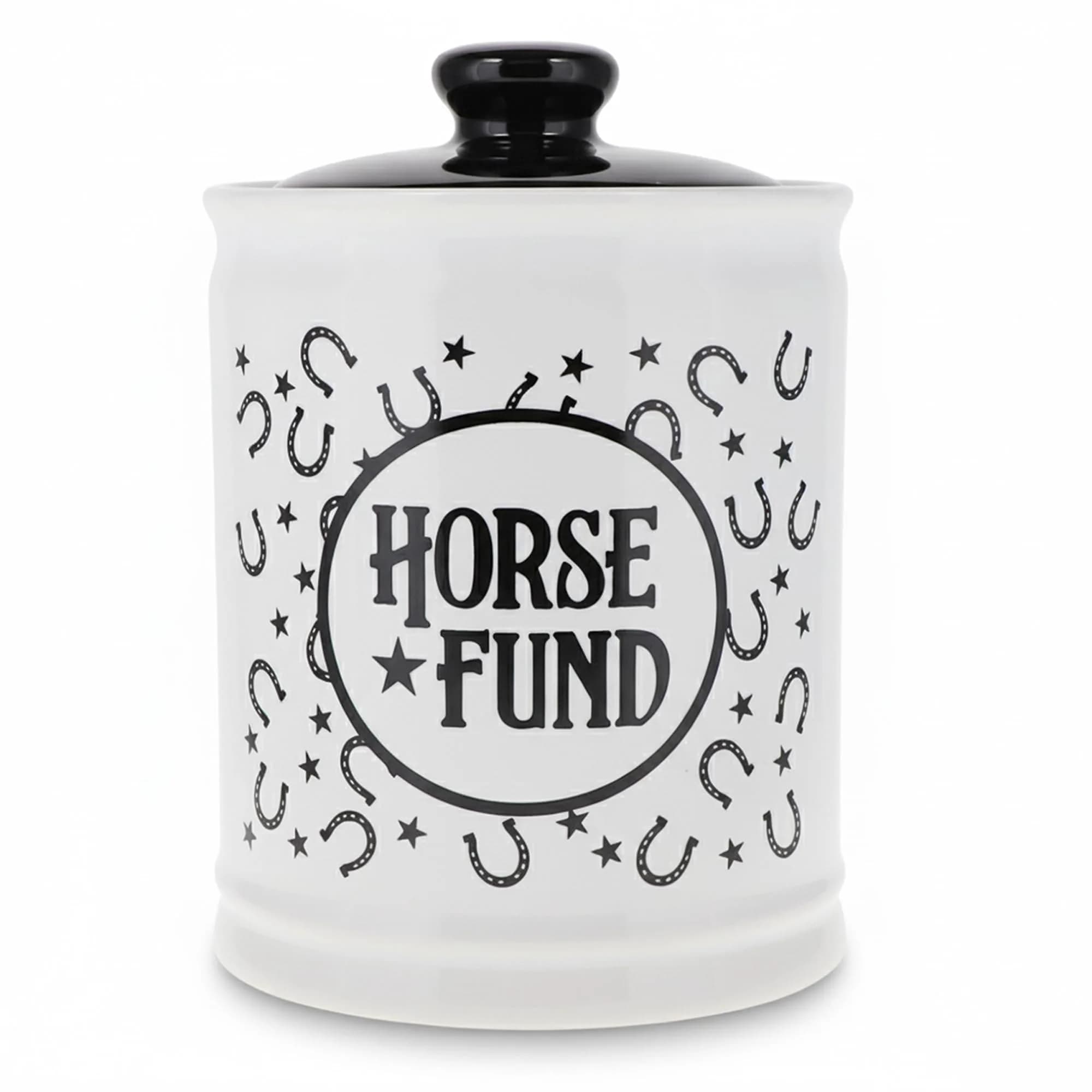 Cottage Creek Horse Fund Piggy Bank 6in Ceramic Money Jar | Equestrian Gift for Horse Lovers - main product image
