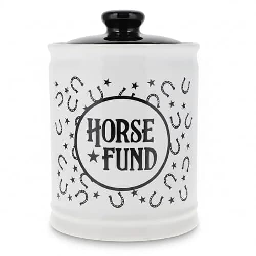 Cottage Creek Horse Fund Piggy Bank 6in Ceramic Money Jar | Equestrian Gift for Horse Lovers thumbnail 1