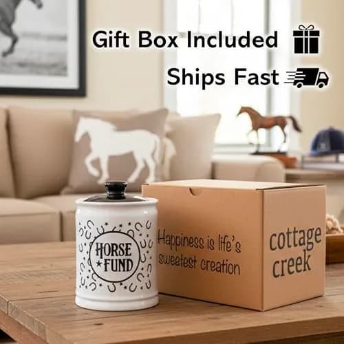 Cottage Creek Horse Fund Piggy Bank 6in Ceramic Money Jar | Equestrian Gift for Horse Lovers thumbnail 3