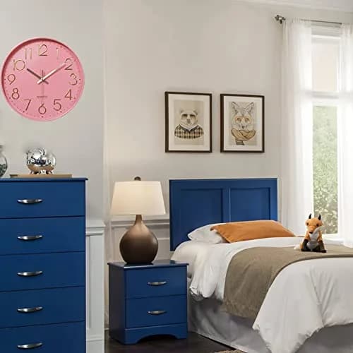 YTAONS 12 in Wall Clock Non-Ticking Quartz Silent Battery Operated Round Clocks (Pink-Rose) | Modern Silent Decor thumbnail 7