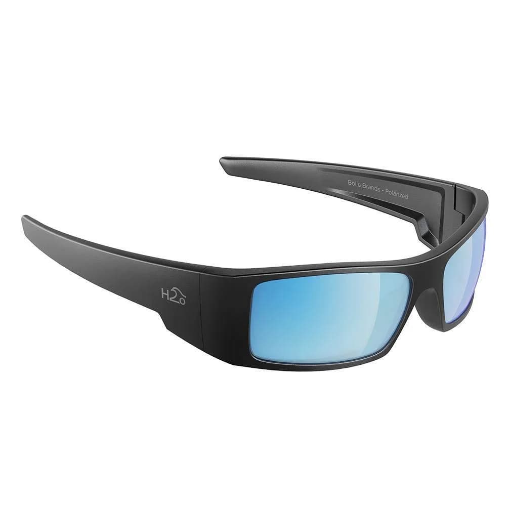 H2Optix H2013 Polarized Rectangular Sunglasses Matt Gun Metal Grey Blue Flash Mirror 1.3 cm (0.5 in) | UV Protection Coating — Matt Gun Metal
