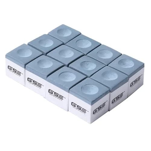 GSE Games & Sports Expert 12-Pack Billiard Pool Cue Chalks Gray | Smooth Coating for Perfect Shots thumbnail 1