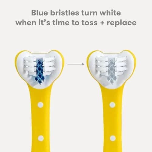 Frida Baby Triple-Angle Toothhugger Training Toddler Toothbrush | Toddler Toothbrush 2 Years and Up, Cleans All Sides at Once, Yellow (1 Count) thumbnail 5