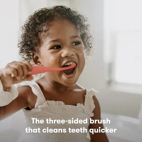 Frida Baby Triple-Angle Toothhugger Toddler Toothbrush 2 Years+ Pink | Cleans All Sides at Once thumbnail 2