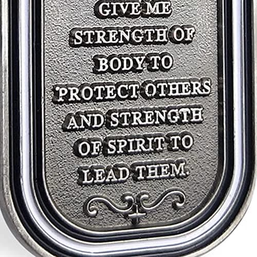 E-Coin Police Officer Prayer Challenge Coin Dog Tag Necklace Pendant Jewelry | St Michael The Archangel | 1.10" W x 1.97" H | Unisex thumbnail 7