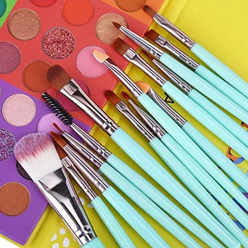 UCANBE 54 Colors Splashy Candies Eyeshadow Palette + 15pcs Makeup Brush Set | Highly Pigmented Matte Metallic Shimmer Glitter Eye Shadow thumbnail 6
