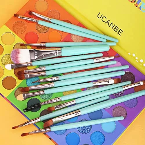UCANBE 54 Colors Splashy Candies Eyeshadow Palette + 15pcs Makeup Brush Set | Highly Pigmented Matte Metallic Shimmer Glitter Eye Shadow thumbnail 8