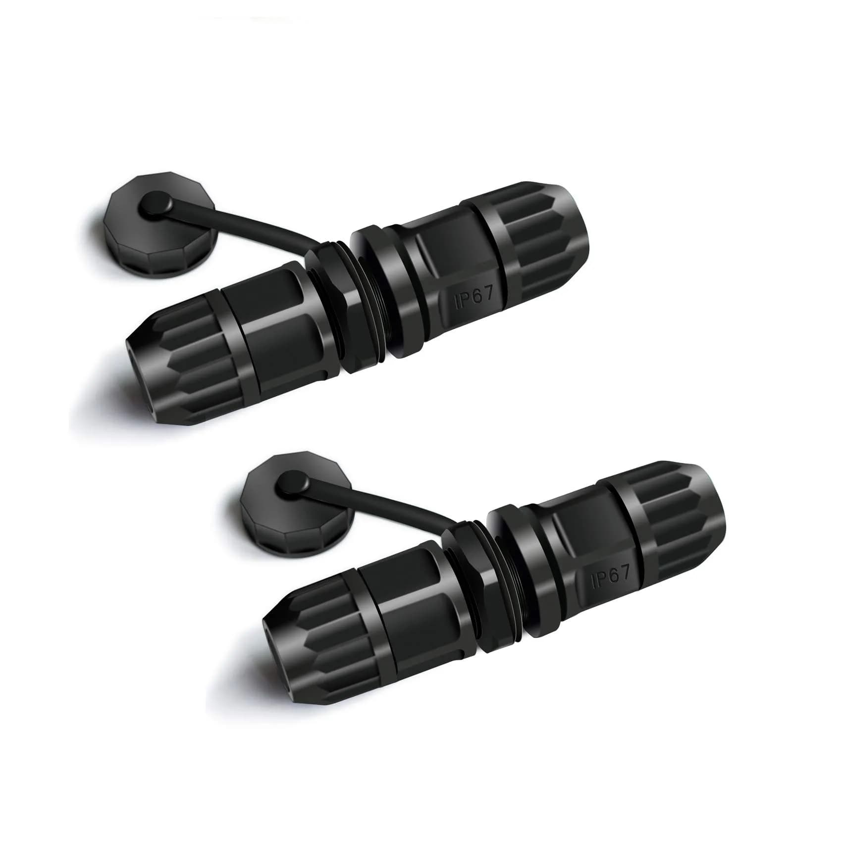 YIOVVOM Waterproof RJ45 Coupler Cat 6 Splice Outdoor Ethernet Connector 110mm (4.33 Inch) 2-Pack | IP67 Rated for Harsh Environments - main product image