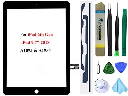 Dedyel Black iPad 6th Gen 9.7-inch (2018) Touch Screen Digitizer Assembly | Professional Tool Kit Included thumbnail 1