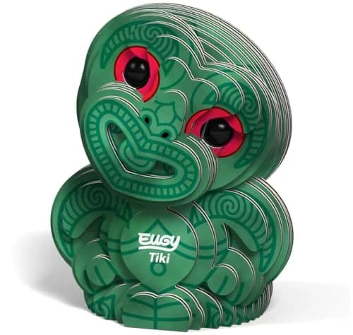EUGY Tiki 3D Puzzle, 28 Piece Paper Craft Kit for Kids 6+ | Eco-Friendly, Easy Build thumbnail 6