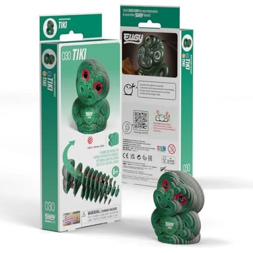 EUGY Tiki 3D Puzzle, 28 Piece Paper Craft Kit for Kids 6+ | Eco-Friendly, Easy Build thumbnail 2
