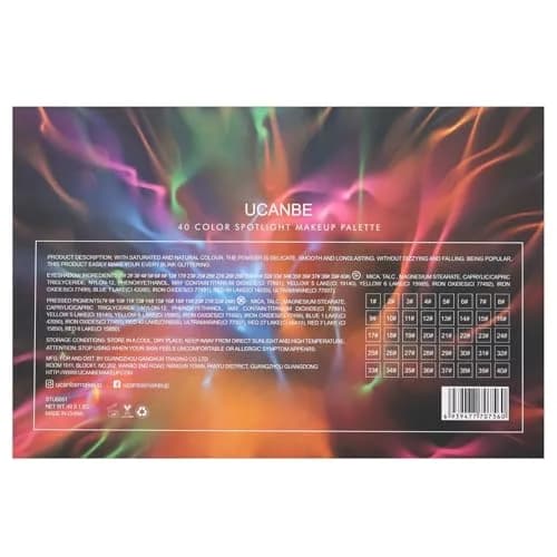 UCANBE Spotlight Eyeshadow Palette + 15 Brushes Set, 40 Colors Matte Shimmer Glitter | Highly Pigmented & Waterproof thumbnail 8