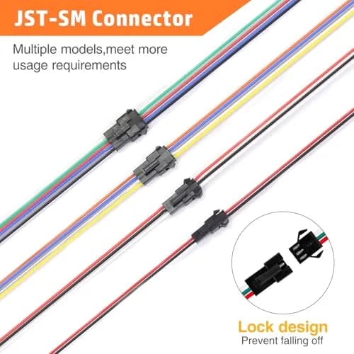 PEBA Ratchet Crimping Tool and JST Connector Kit for AWG 32-20 Wires | 14 Types of 2.5mm JST-SM Connectors & Crimp Pins thumbnail 6
