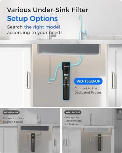 Waterdrop 15UB-UF Ultra Filtration Under Sink Water Filter System with Dedicated Faucet 19000 Gallons | Reduces Lead, Chlorine, Taste & Odor thumbnail 6
