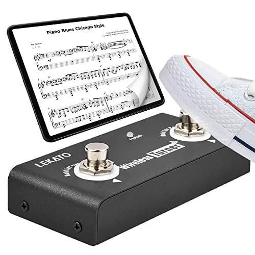 LEKATO Wireless Page Turner Pedal Bluetooth Foot Pedal for Tablets Phone | Support Android & IOS above v13.4 | External Pedal for Loop Control thumbnail 1