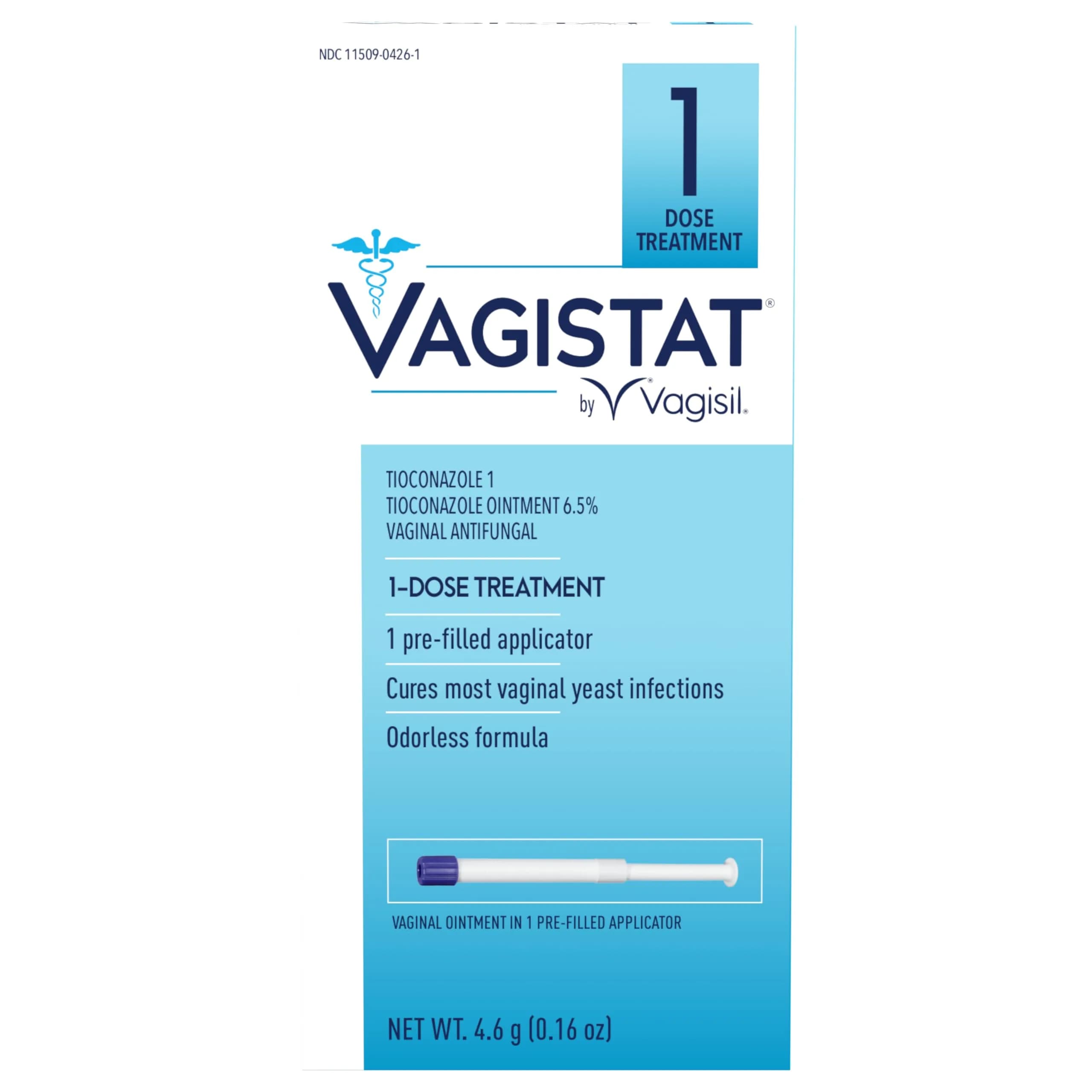 Vagisil Vagistat 1-Day Yeast Treatment 1 Pack | Single Dose Vaginal Antifungal - main product image