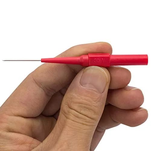 OIIKI 4Pcs 0.7mm Test Probe Pins with Banana Socket, 83mm Stainless Steel Back Probes | Insulation Piercing Needle Test Probes thumbnail 7