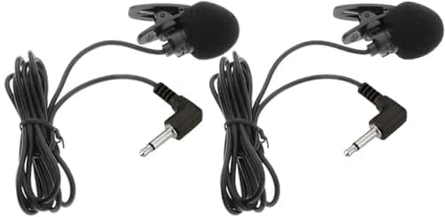 Akingdleo 2 pcs Portable 3.5mm Lavalier Microphone | Omnidirectional Clip-on Mic for Voice Amplifiers thumbnail 1