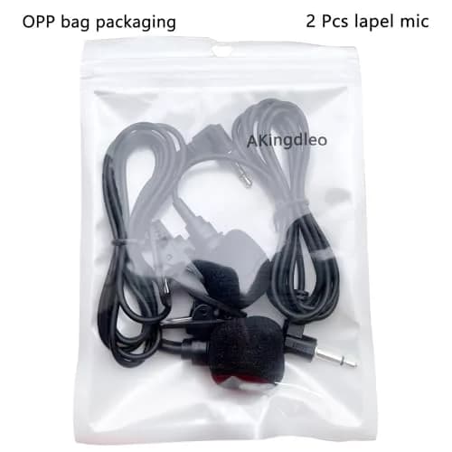 Akingdleo 2 pcs Portable 3.5mm Lavalier Microphone | Omnidirectional Clip-on Mic for Voice Amplifiers thumbnail 2