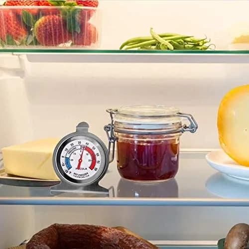 PECULA Classic Refrigerator Thermometer 4-Pack | Large Dial with Red Indicator for Freezers & Coolers thumbnail 6
