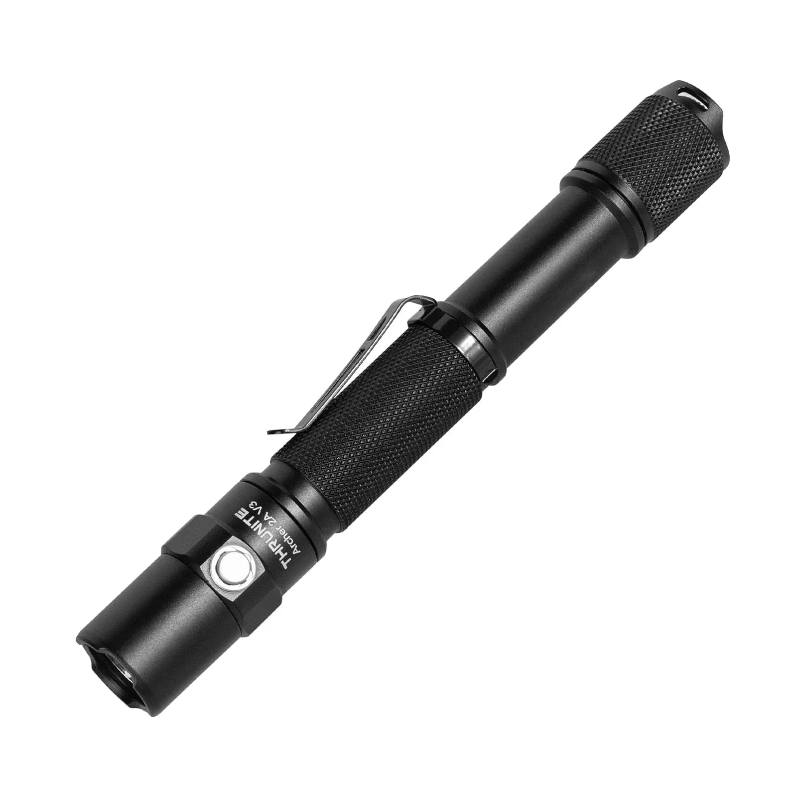 ThruNite Archer 2A C LED Rechargeable Flashlight 1018 Lumens | Waterproof, USB-C, Dual Switch — Archer 2A V3 Black Cool White (1PC)