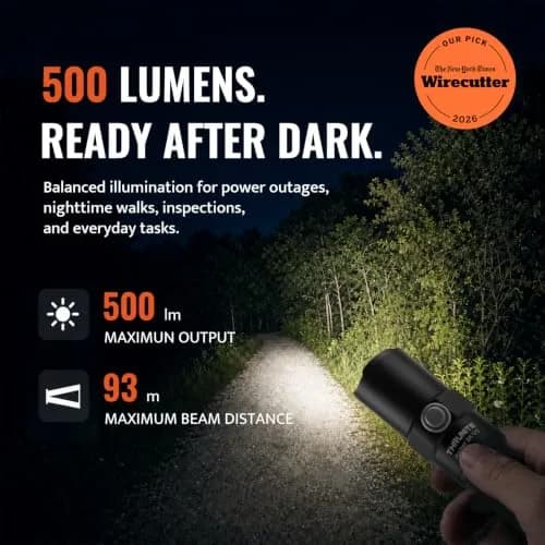 ThruNite Archer 2A V3 LED Flashlight, 155mm, 48g | 500 Lumens, Waterproof, AA Power thumbnail 2