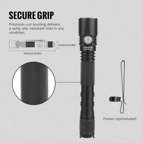 ThruNite Archer 2A Pro Flashlight 1020 Lumens 365M Long-Range Throw | Tactical, USB-C Rechargeable, IPX8 Waterproof thumbnail 6