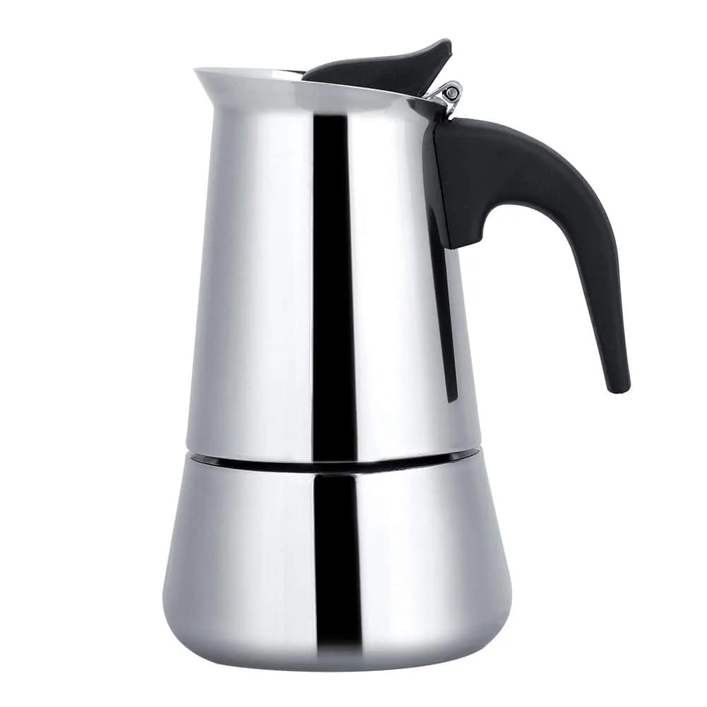 Agatige Moka Espresso Maker 200ml | Stainless Steel Coffee Pot for Stovetop - main product image
