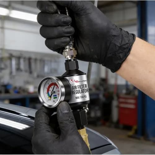 LE LEMATEC AI303-R1 Paint Sprayer Regulator with Gauge & Water Separator | Professional Air Control for Flawless Finishes thumbnail 8