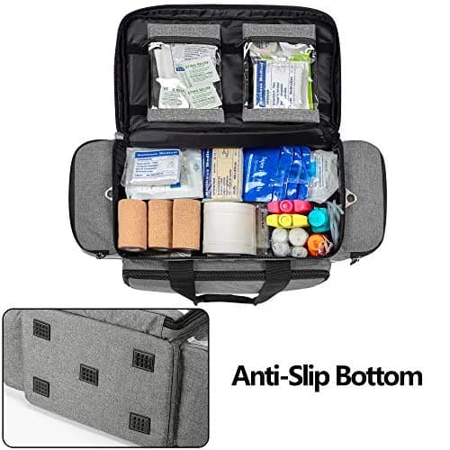 Trunab Trauma Bag with Dividers, EMT First Aid Pouch Medical Bag Empty, Grey 62.2cm x 29.7cm x 29.7cm thumbnail 4