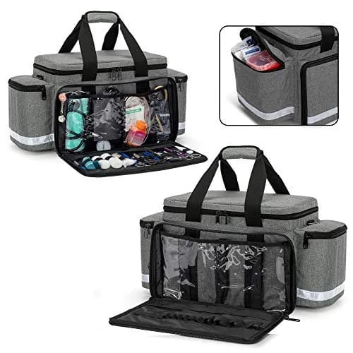Trunab Trauma Bag with Dividers, EMT First Aid Pouch Medical Bag Empty, Grey 62.2cm x 29.7cm x 29.7cm thumbnail 3