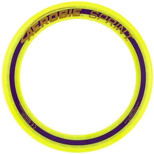 Aerobie Sprint Ring Outdoor Flying Disc 10 Inches Yellow | Long Distance, Compact Design thumbnail 1