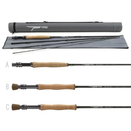 Temple Fork Outfitters 8 wt. 9'0" 4 pc. Legacy Fly Rod in Grey | High Modulus Carbon, Fast Action, 4-Piece (9ft, 8wt) thumbnail 4