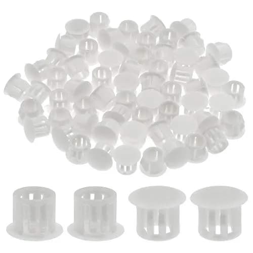 suiwotin 60PCS 10mm (3/8") White Hole Plugs Plastic | Durable Furniture & Hardware Cover thumbnail 1