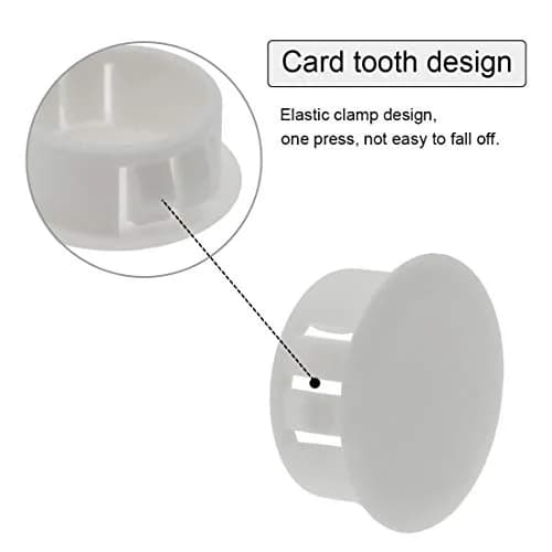 suiwotin 60PCS 10mm (3/8") White Hole Plugs Plastic | Durable Furniture & Hardware Cover thumbnail 5