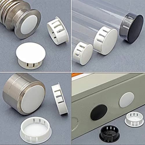 suiwotin 60PCS 10mm (3/8") White Hole Plugs Plastic | Durable Furniture & Hardware Cover thumbnail 6