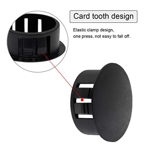 suiwotin 60PCS 8mm/5/16 Black Hole Plugs Plastic | Waterproof & Dustproof Sealing Solution thumbnail 4