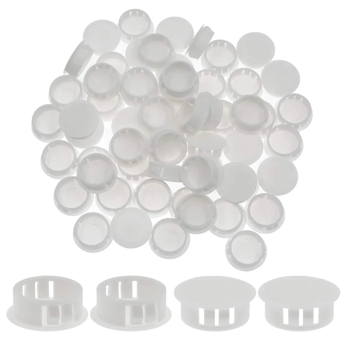 suiwotin 60PCS 25mm/1" White Hole Plugs Plastic | Waterproof, Dustproof, Durable