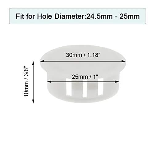 suiwotin 60PCS 25mm/1" White Hole Plugs Plastic | Waterproof, Dustproof, Durable thumbnail 2