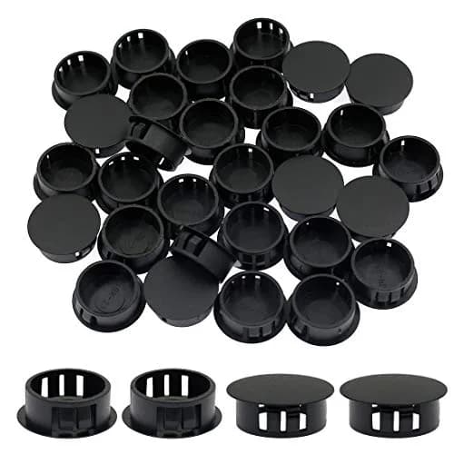 suiwotin Black Hole Plugs Plastic 25mm | Waterproof Dustproof Seal for Furniture & Equipment thumbnail 1