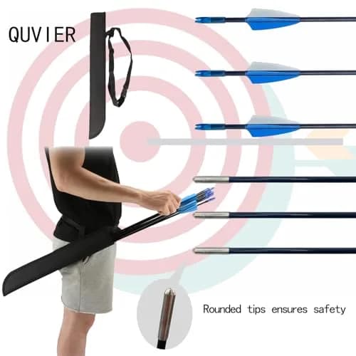 Mxessua 45" Youth Bow and Arrows Set for Kids 8-16 Teens Recurve Archery Beginner Gift Longbow Kit with 9 Arrows, Arm Guard, Quiver, Target Faces & Pin Sight | 15-20 lb Draw Weight thumbnail 5