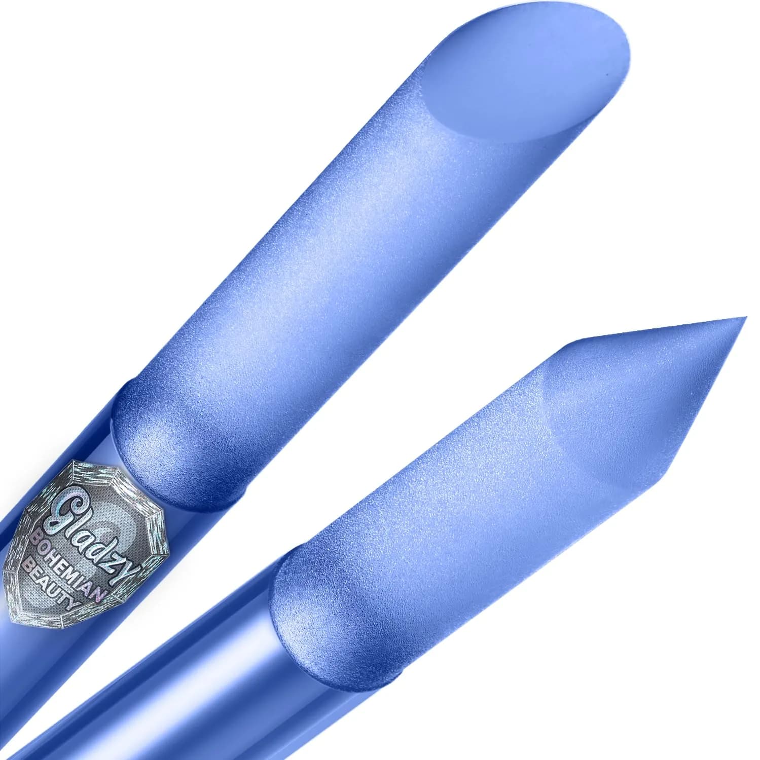 Gladzy Glass Cuticle Pusher - Manicure Stick Violet | 160mm (6.3in) — Glass Cuticle Pusher – Blue