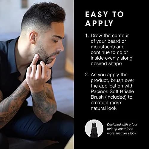 Pacinos Beard Pencil Filler Dark Brown | Waterproof, Long-Lasting, Natural Finish thumbnail 5