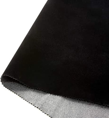 CHENGZHG Black Velvet Flocking Liner 45cm x 200cm (17.7" x 78") | Peel and Stick Adhesive Fabric for Drawers and Crafts thumbnail 1