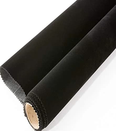 CHENGZHG Black Velvet Flocking Liner 45cm x 200cm (17.7" x 78") | Peel and Stick Adhesive Fabric for Drawers and Crafts thumbnail 5
